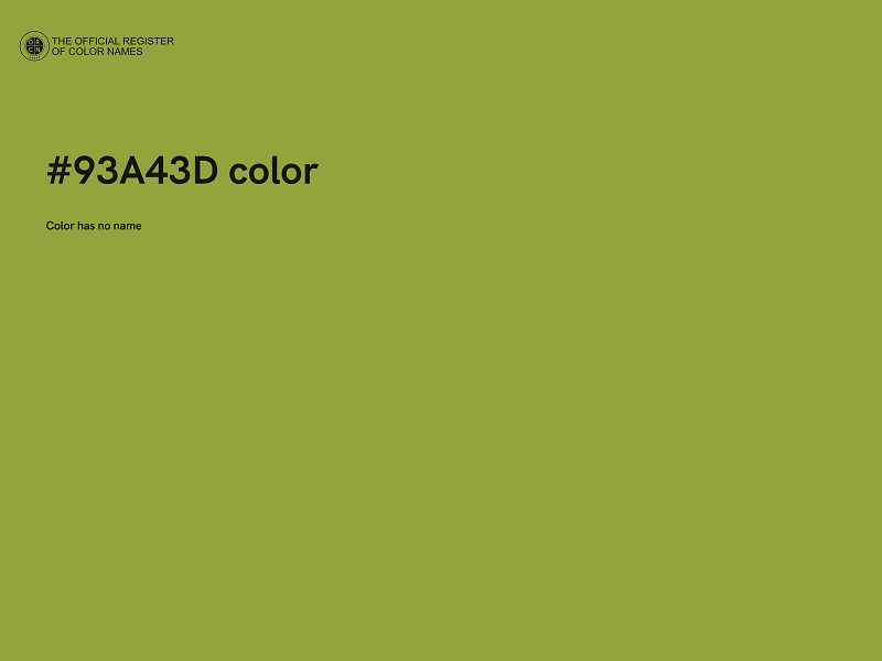 #93A43D color image