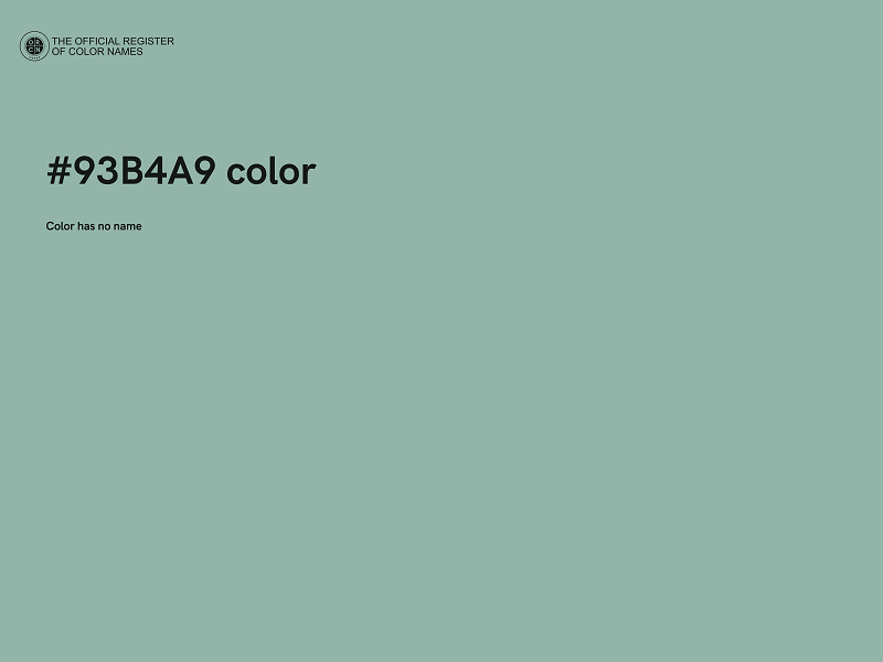 #93B4A9 color image