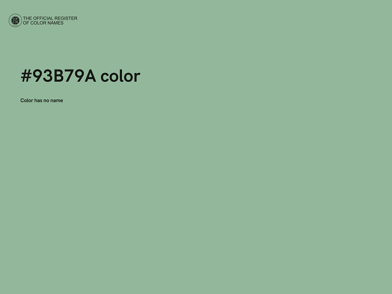 #93B79A color image