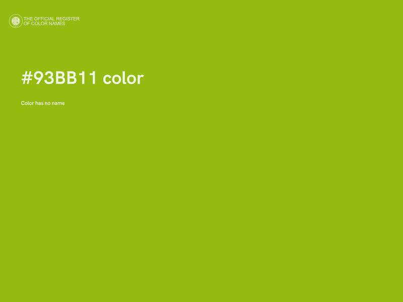 #93BB11 color image