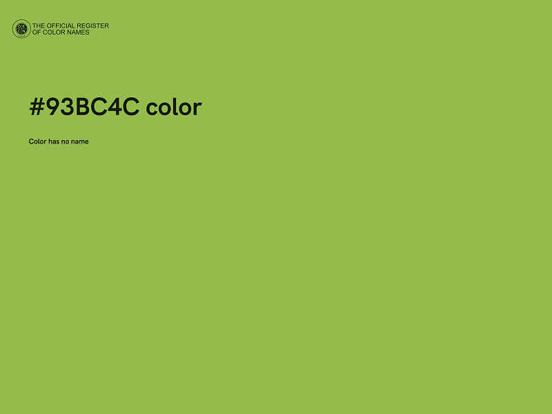 #93BC4C color image