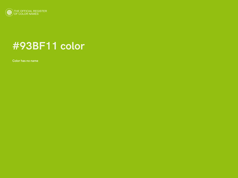 #93BF11 color image