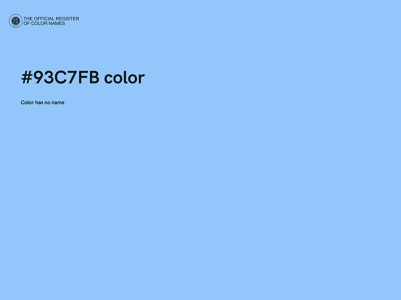 #93C7FB color image