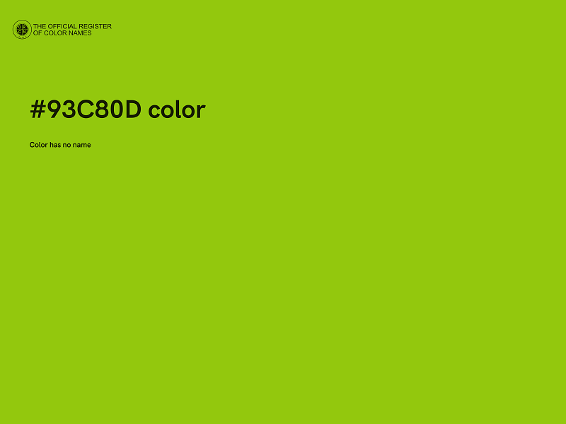 #93C80D color image