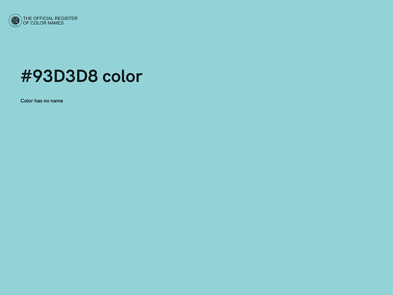 #93D3D8 color image