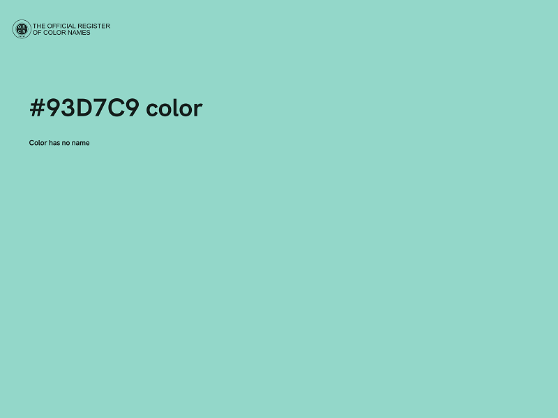 #93D7C9 color image