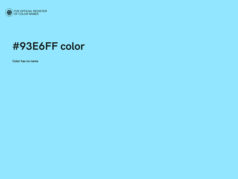 #93E6FF color image