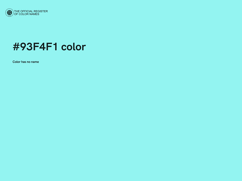 #93F4F1 color image