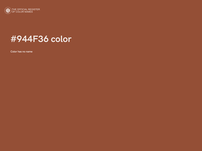 #944F36 color image