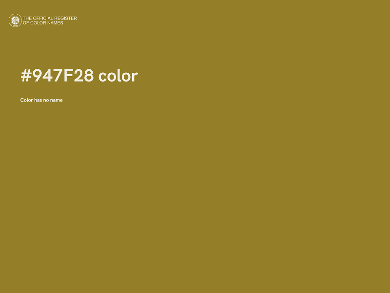 #947F28 color image