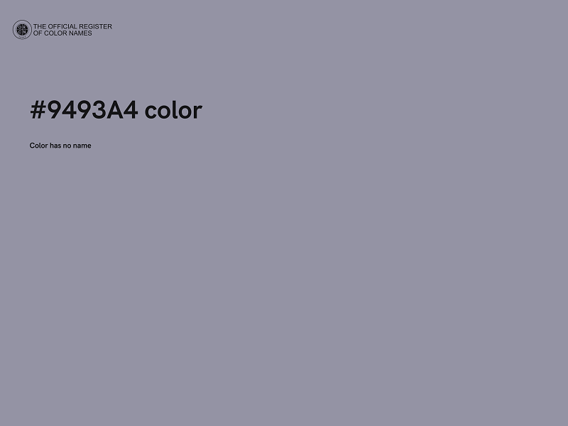 #9493A4 color image