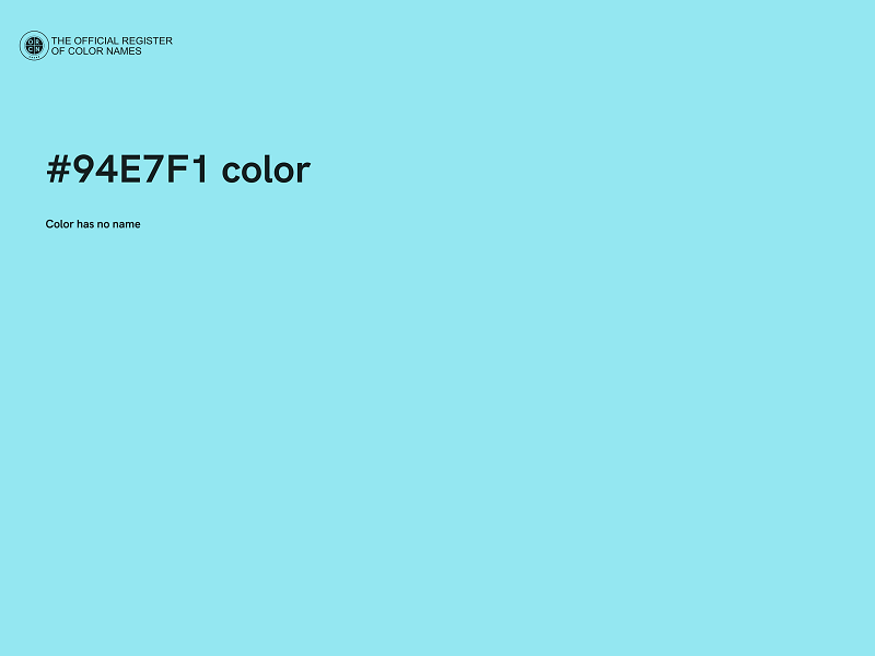 #94E7F1 color image