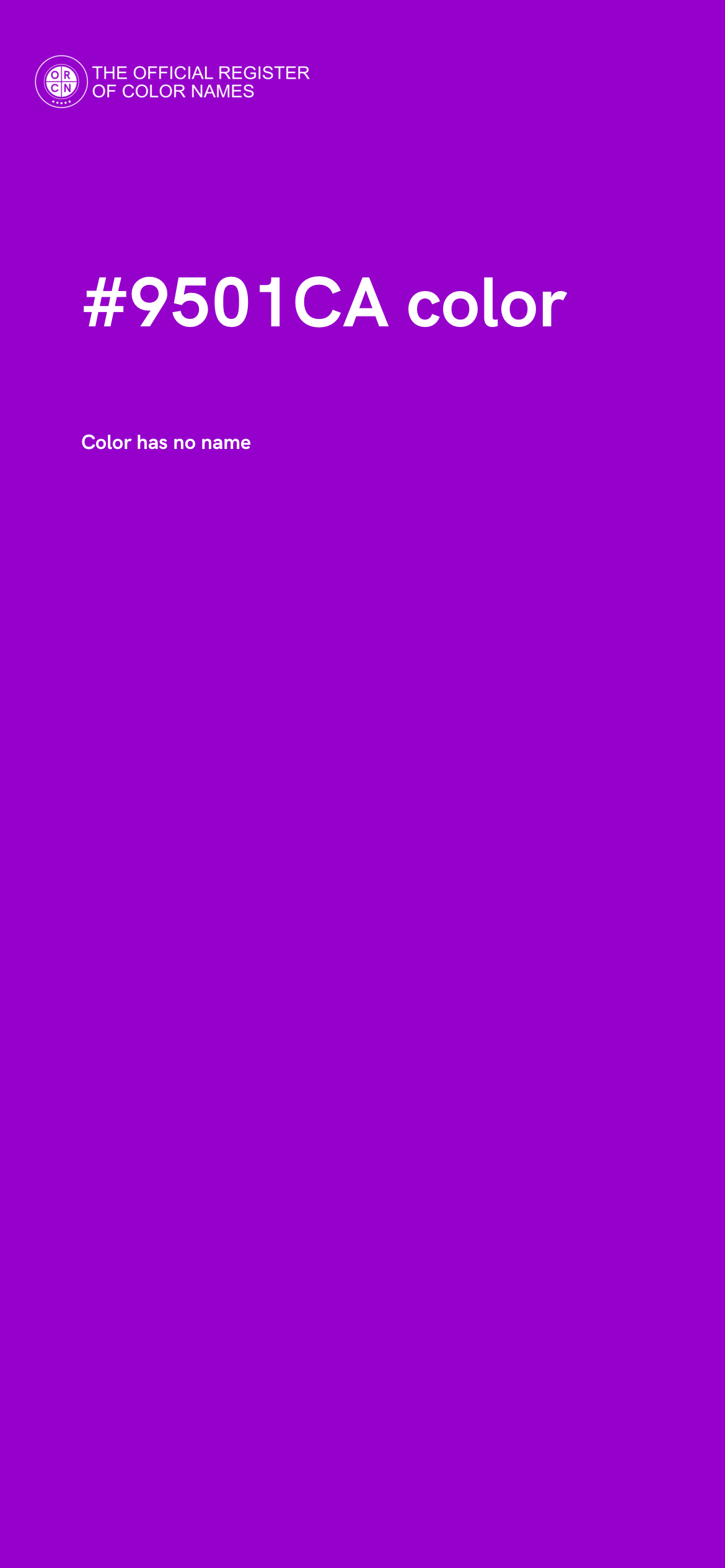 Color #9501CA - The Official Register of Color Names