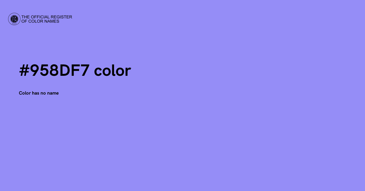 Color #958DF7 - The Official Register of Color Names
