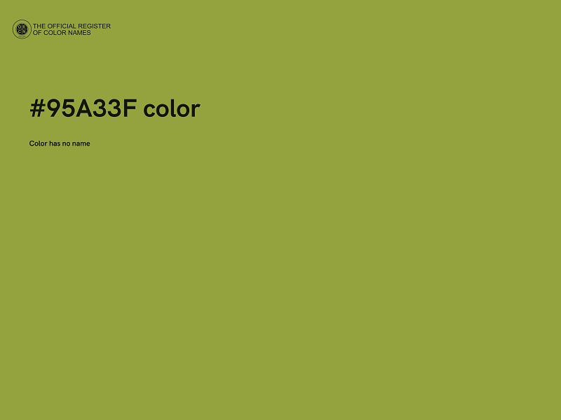 #95A33F color image