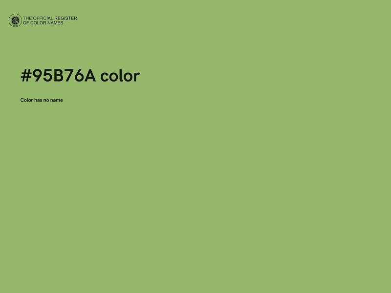 #95B76A color image