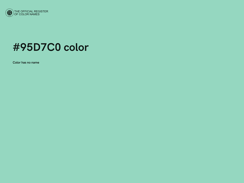 #95D7C0 color image