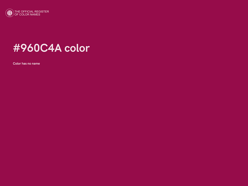 #960C4A color image