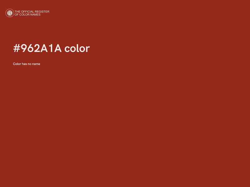 #962A1A color image