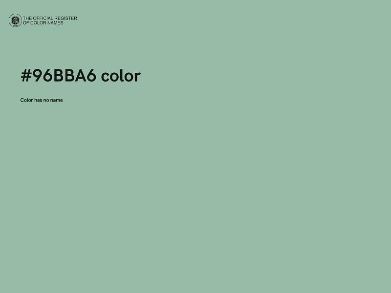 #96BBA6 color image