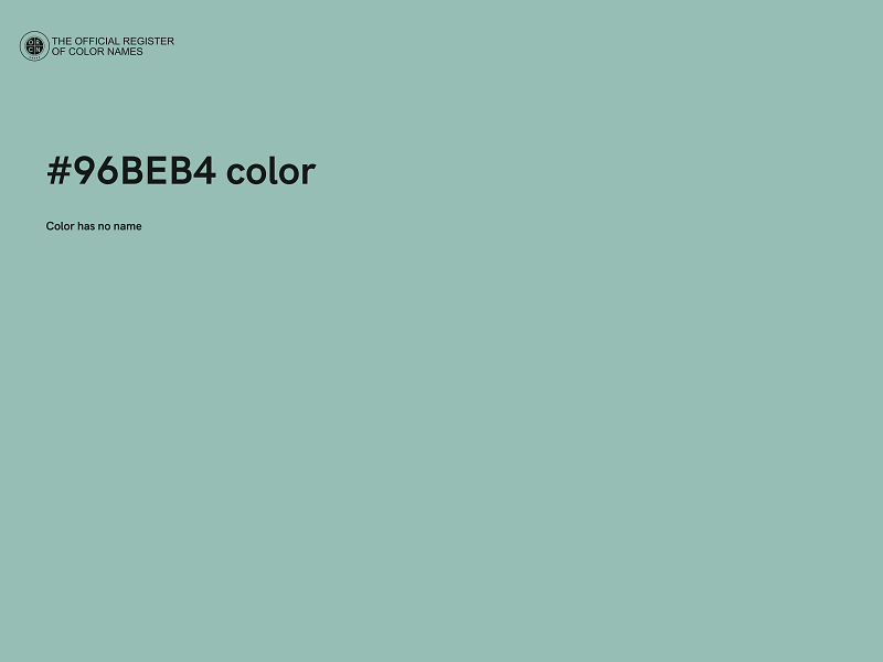 #96BEB4 color image