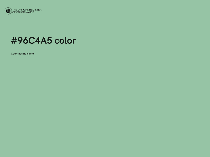 #96C4A5 color image