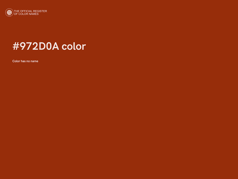 #972D0A color image