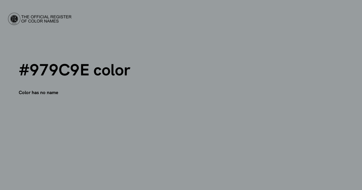 Color #979C9E - The Official Register of Color Names
