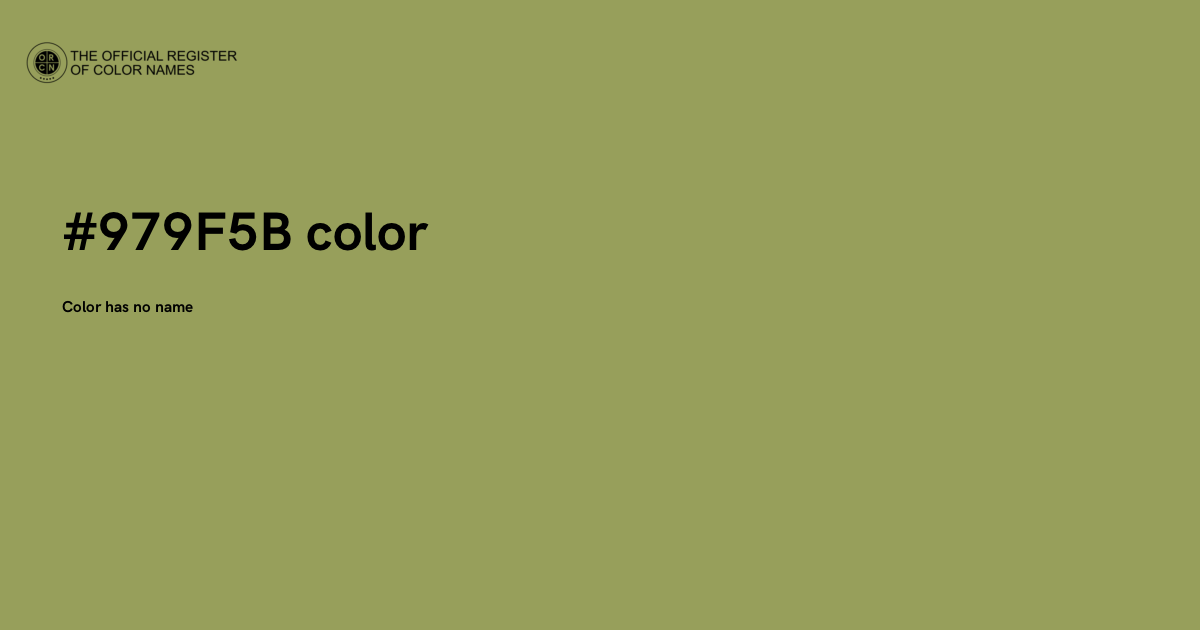 Color #979F5B - The Official Register of Color Names