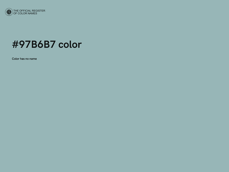 #97B6B7 color image