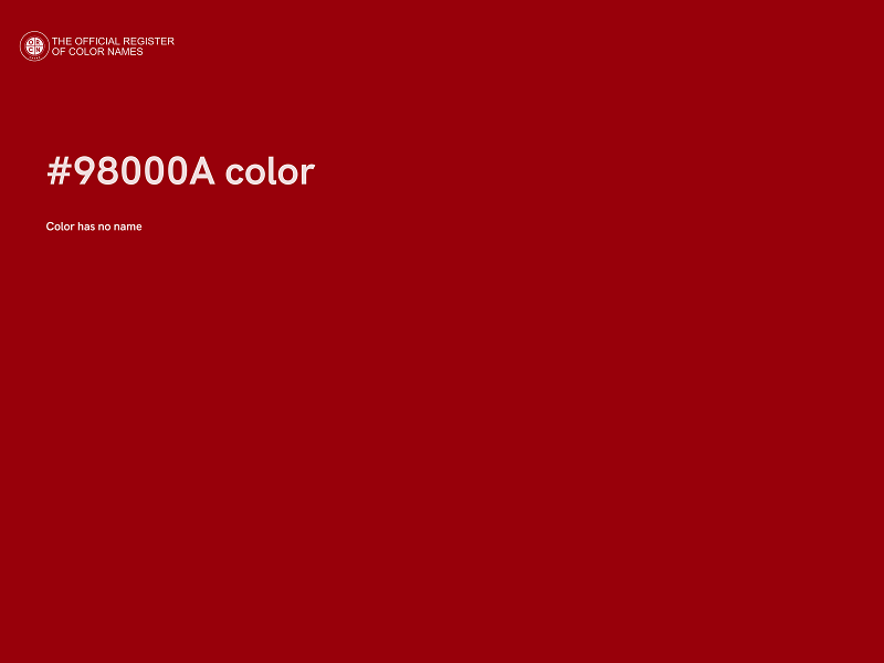 #98000A color image