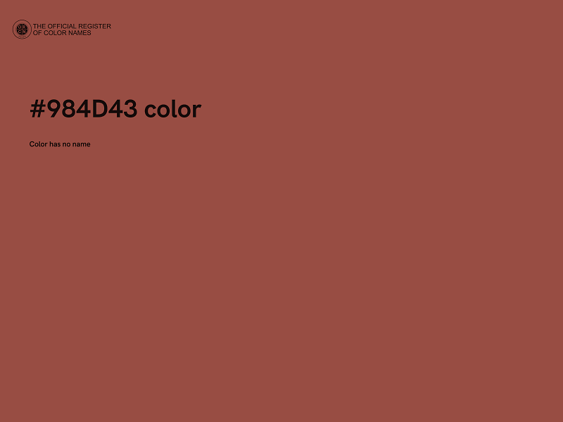 #984D43 color image