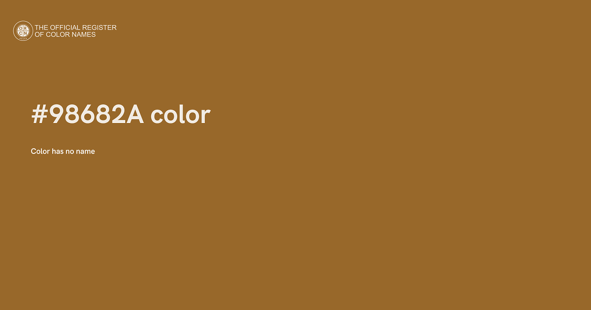 Color #98682A - The Official Register of Color Names