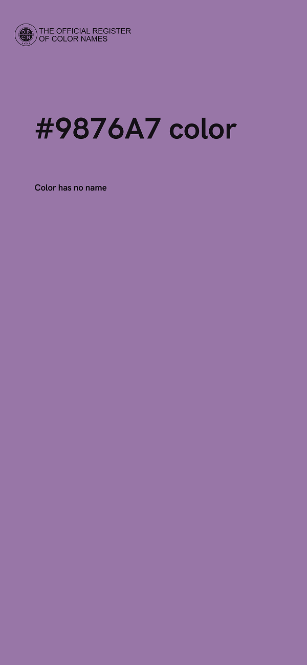 Color #9876A7 - The Official Register of Color Names