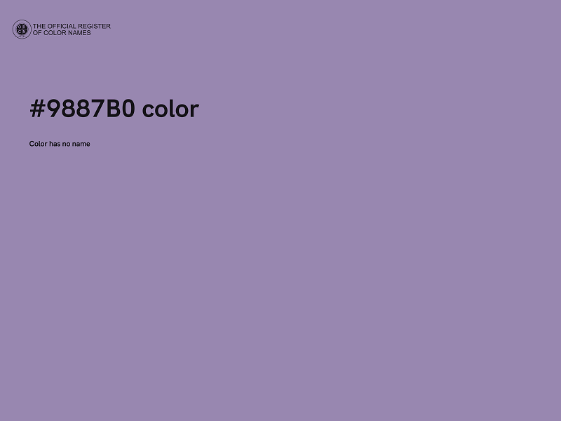 #9887B0 color image