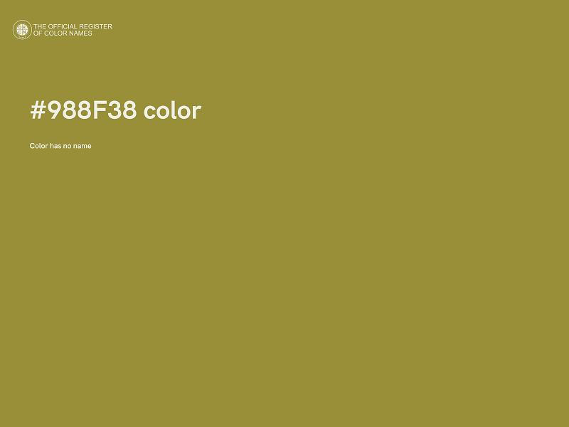 #988F38 color image