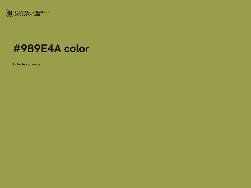 #989E4A color image