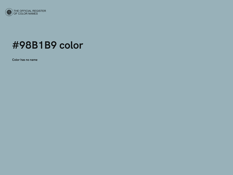 #98B1B9 color image