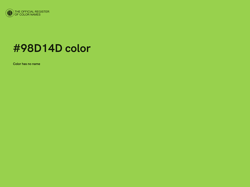 #98D14D color image