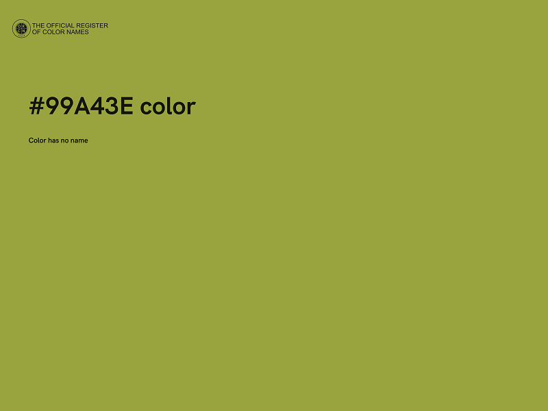 #99A43E color image