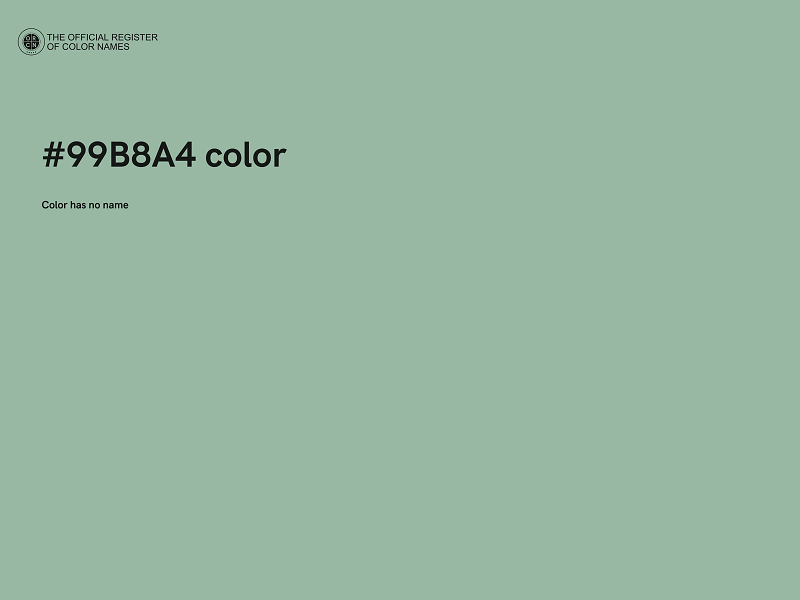 #99B8A4 color image