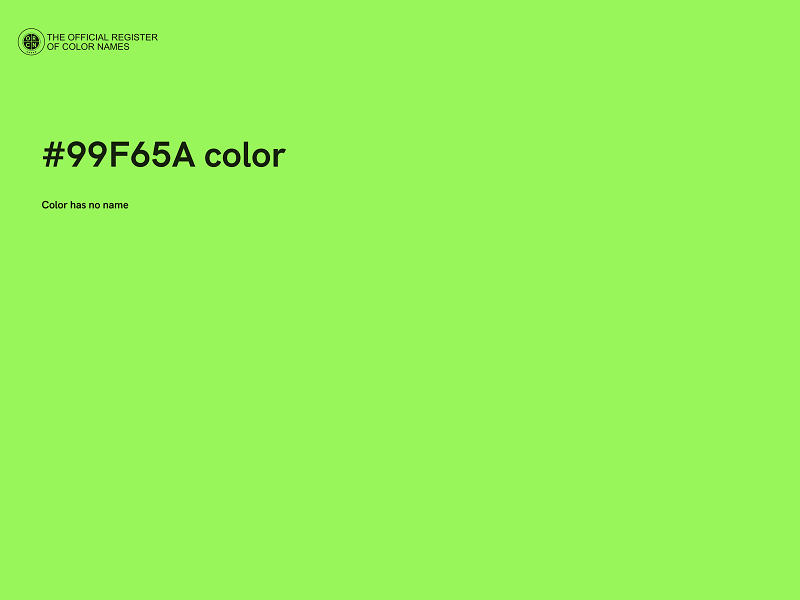 #99F65A color image