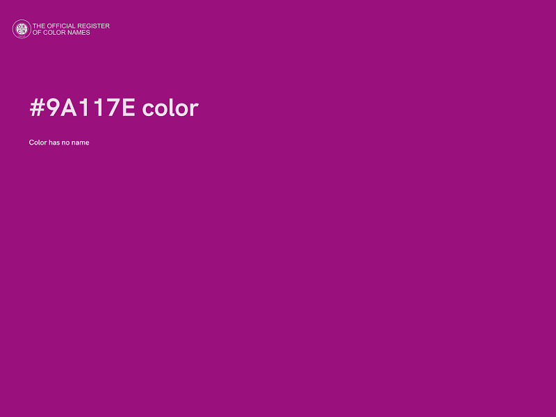 #9A117E color image