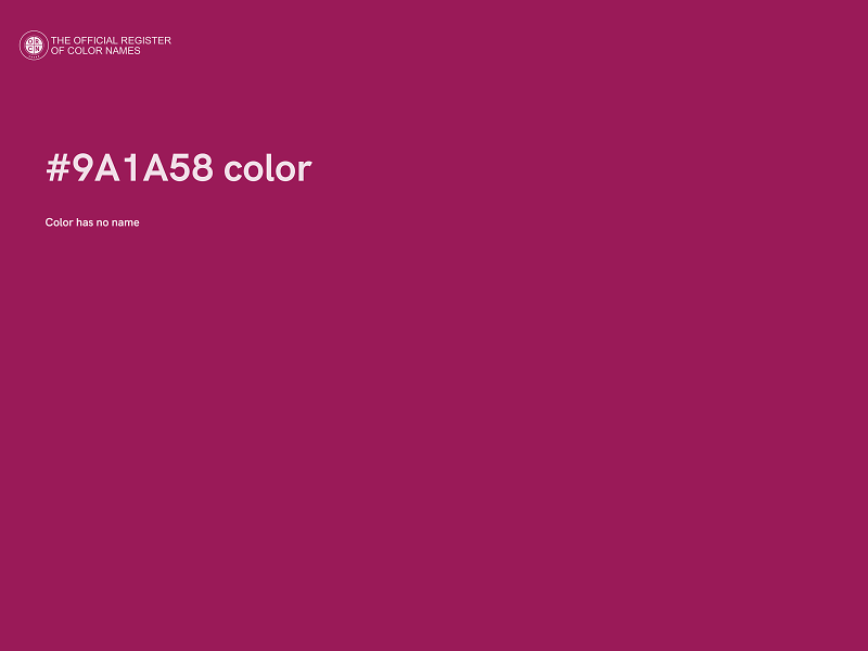 #9A1A58 color image