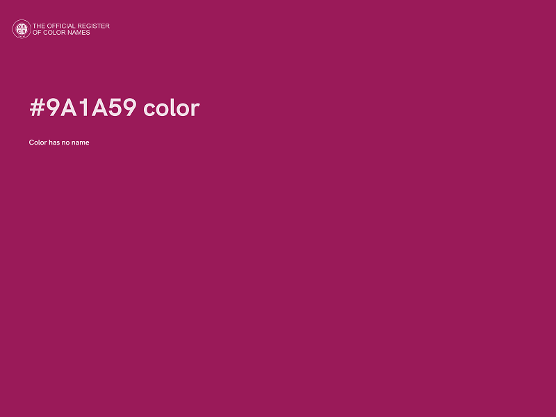 #9A1A59 color image