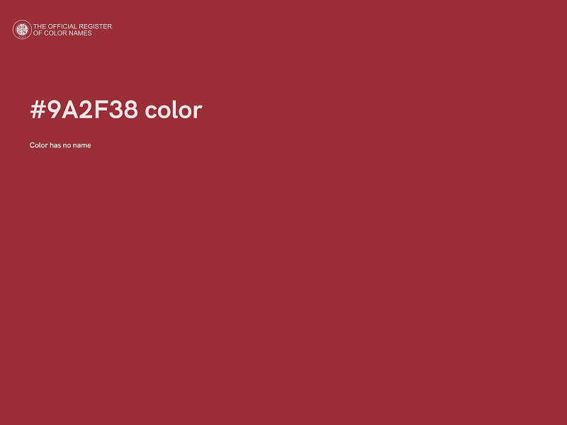 #9A2F38 color image