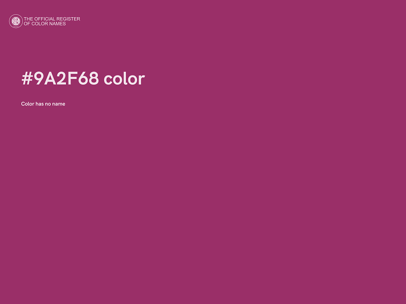 #9A2F68 color image