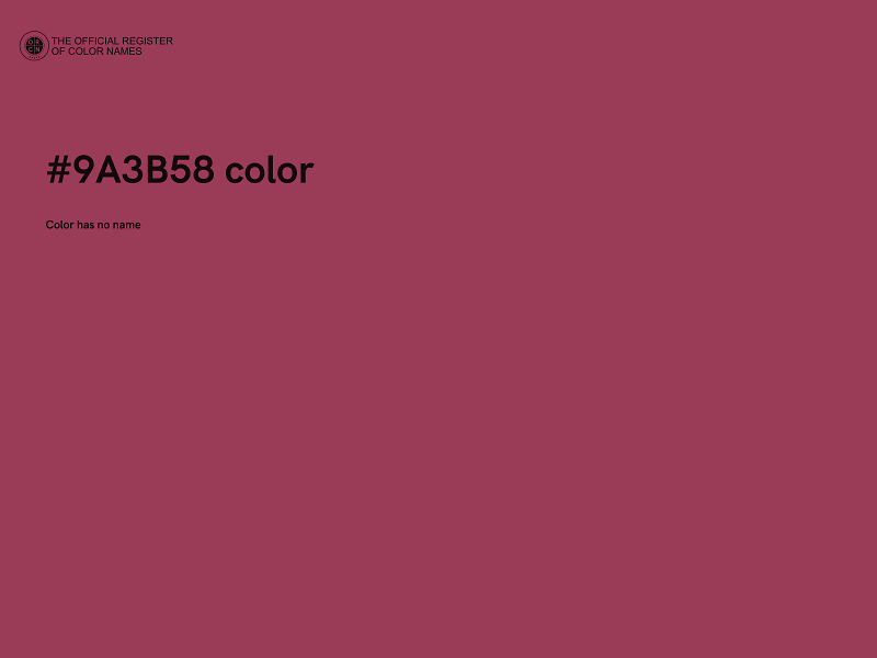 #9A3B58 color image