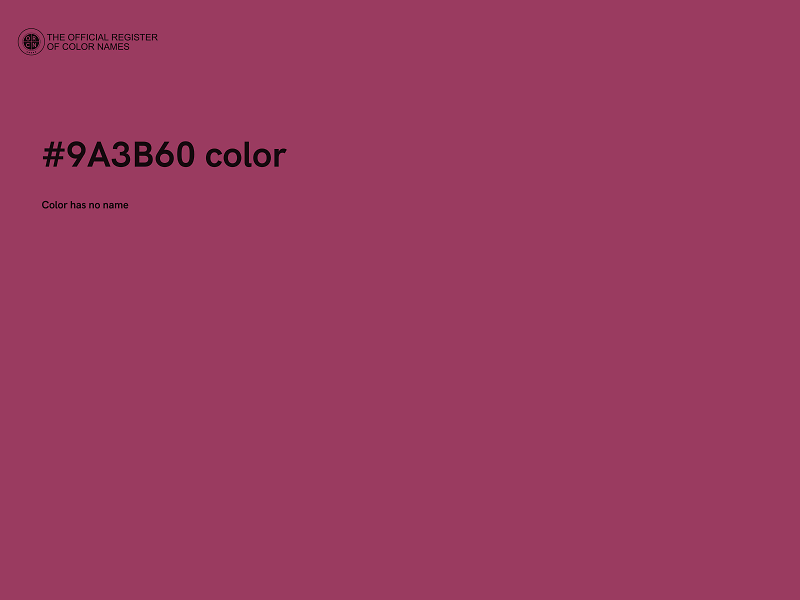 #9A3B60 color image