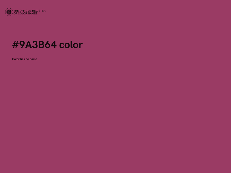 #9A3B64 color image